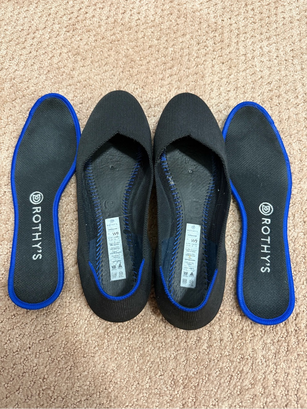 Rothy's Women's Black Slip-On Ballet Flat - Picture 4 of 6